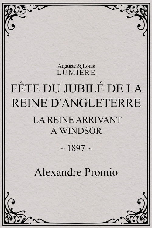 Fête du jubilé de la reine d'Angleterre : la reine arrivant à Windsor poster