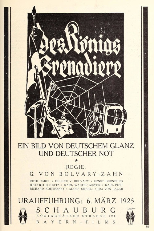 Die Königsgrenadiere poster